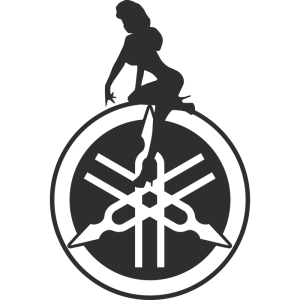 Sticker Autocollant yamaha pin up moto AN87289