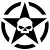 Sticker Autocollant étoile us army skull harley davidson skull AVw187307