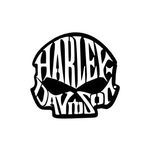 Sticker autocollant crâne Harley Davidson modèle 5