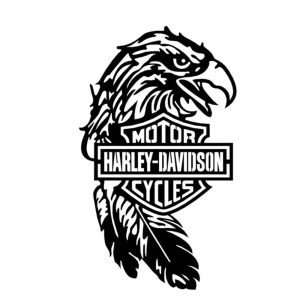 Sticker autocollant aigle Harley Davidson