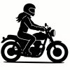 Sticker autocollant Femme motarde décoration decostickerstore - WTPVXX