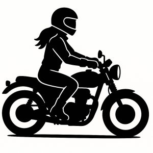 Sticker autocollant Femme motarde décoration decostickerstore - WTPVXX