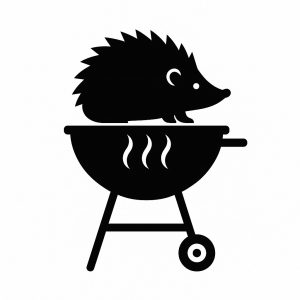 Sticker autocollant Hérisson sur un barbecue décoration decostickerstore - 