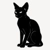 Sticker autocollant SPHYNX chat décoration decostickerstore - 