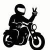 Sticker autocollant Signe motard décoration decostickerstore - MQ6KYP