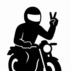 Sticker autocollant Signe motard décoration decostickerstore - OQUELZ