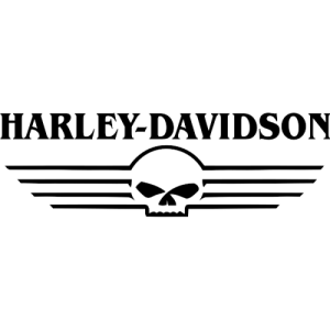 Sticker Autocollant harley davidson tete de mort