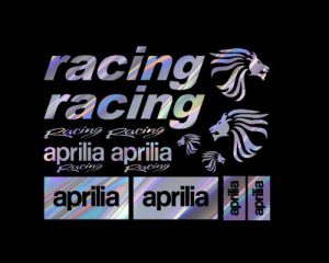sticker autocollant Aprilia moto racing BSVRX holographic