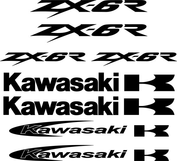 kit Stickers autocollant moto Kawasaki ZX 6R