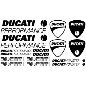 kit Stickers moto Ducati performance monster