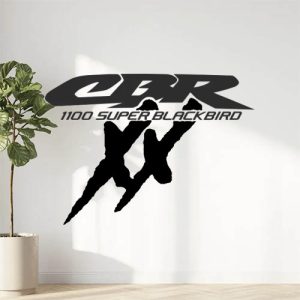 moto Sticker autocollant HONDA CBR 1100 super blackbird XX logo