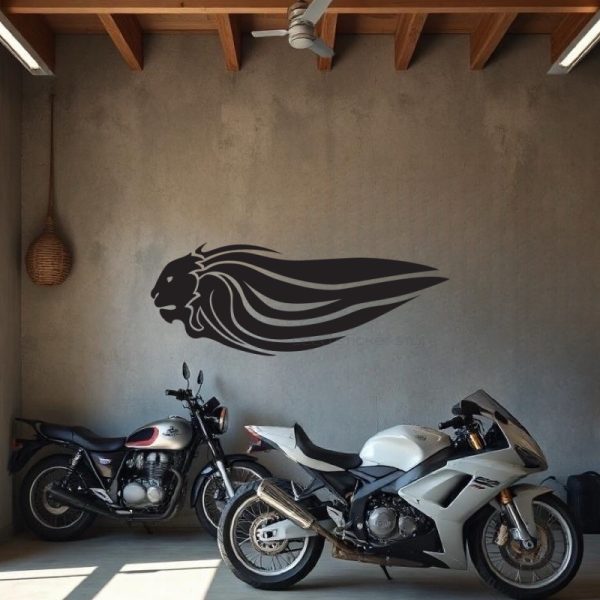 Sticker autocollant moto Aprilia tête vintage lion