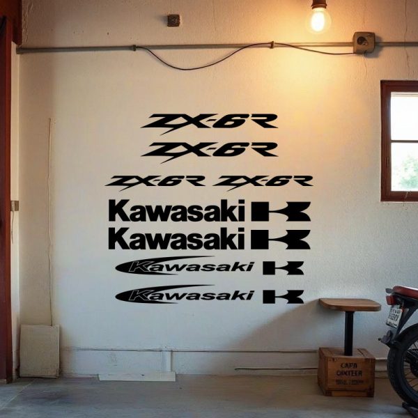 kit Stickers autocollant moto Kawasaki ZX 6R