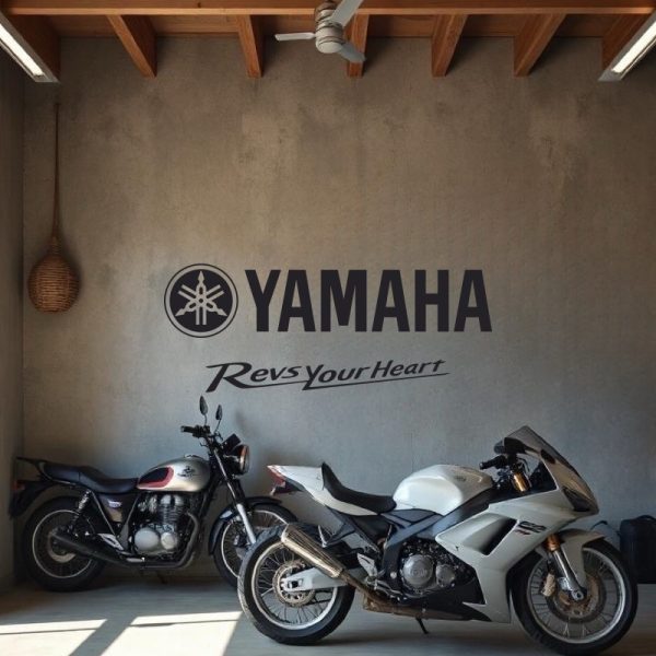 Sticker Autocollant yamaha revs your heart moto AN87294