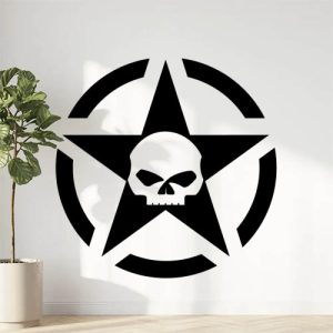 Sticker Autocollant étoile us army skull harley davidson skull AVw187307