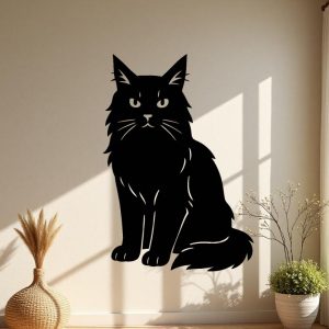 Sticker autocollant Maincoon chat décoration decostickerstore -