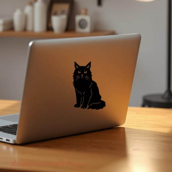 Sticker autocollant Maincoon chat décoration decostickerstore -