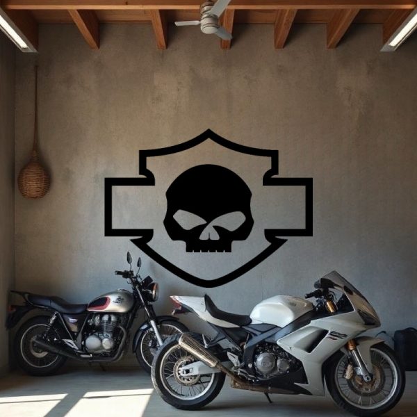 Sticker Autocollant harley skull