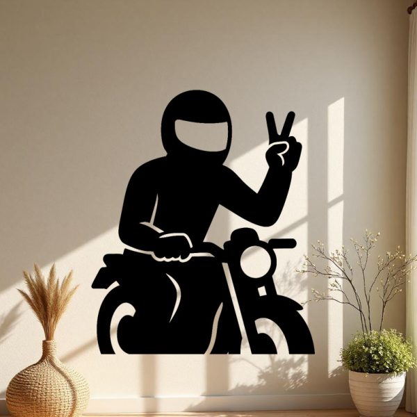 Sticker autocollant Signe motard décoration decostickerstore - OQUELZ