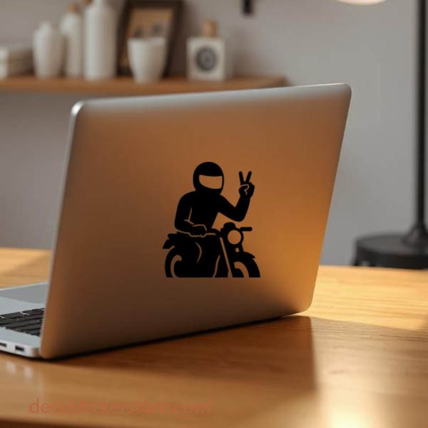 Sticker autocollant Signe motard décoration decostickerstore - OQUELZ