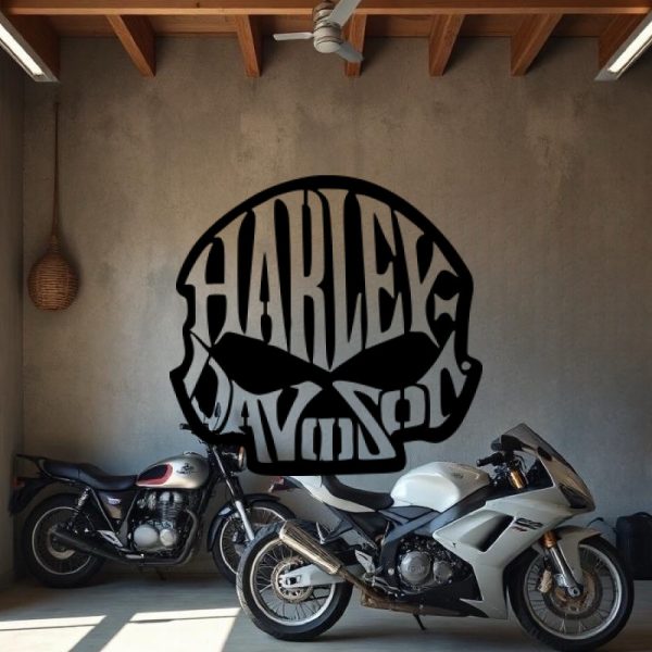 Sticker Autocollant Harley Davidson Skull HD Unique moto R87372