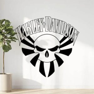Sticker Autocollant Harley Davidson Skull 2 moto R87373