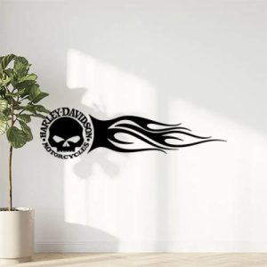 Sticker Autocollant Harley Davidson Flammes Réservoir Gauche moto R87377