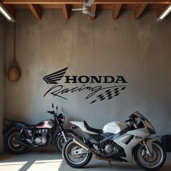 Sticker autocollant Honda racing damier