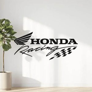 Sticker autocollant Honda racing damier