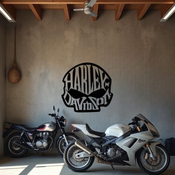 Sticker autocollant crâne Harley Davidson modèle 5