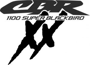 moto Sticker autocollant HONDA CBR 1100 super blackbird XX logo