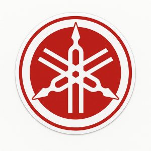 Autocollant Logo Yamaha original rouge décoration decostickerstore - DNHA7B