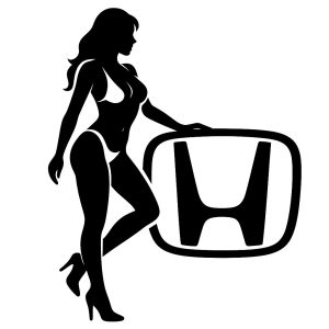 Sticker autocollant Fille sexy logo Honda décoration decostickerstore - PY9YPO