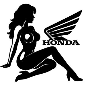 Sticker autocollant Fille sexy logo Honda moto décoration decostickerstore - K3MOT1