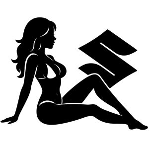 Sticker autocollant Fille sexy logo Suzuki décoration decostickerstore - IEJA9J