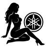 Sticker autocollant Fille sexy logo yamaha décoration decostickerstore - SGE9W0
