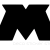 Sticker autocollant MBK M taille et couleur au choix
