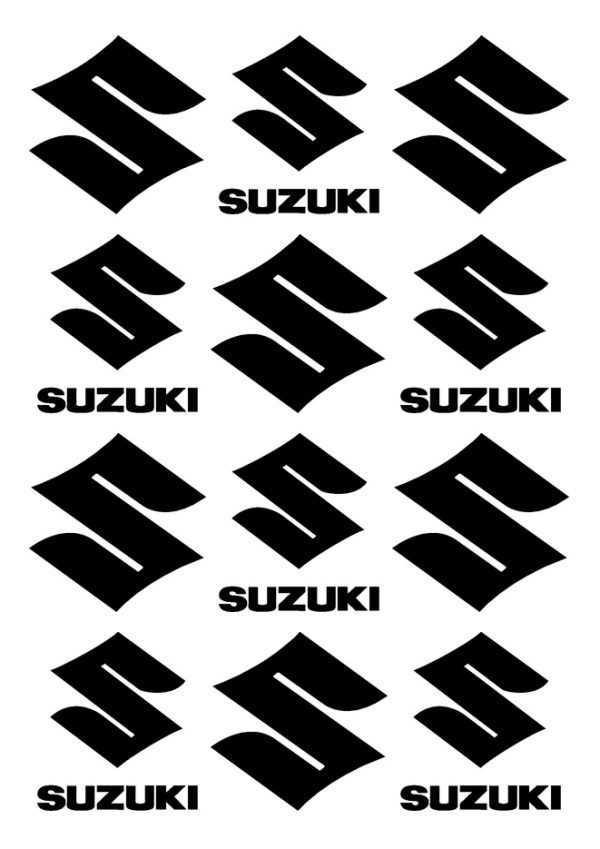 sticker autocollant suzuki lot de 12 RF2OW