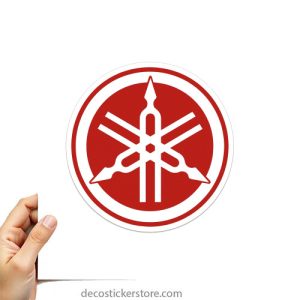 Autocollant Logo Yamaha original rouge décoration decostickerstore - DNHA7B