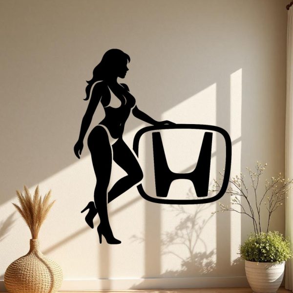 Sticker autocollant Fille sexy logo Honda décoration decostickerstore - PY9YPO